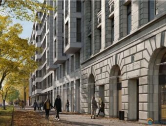 Поставка фасадных плит из гранита Wuhan Grey для ЖК «Большой, 67», Екатеринбург